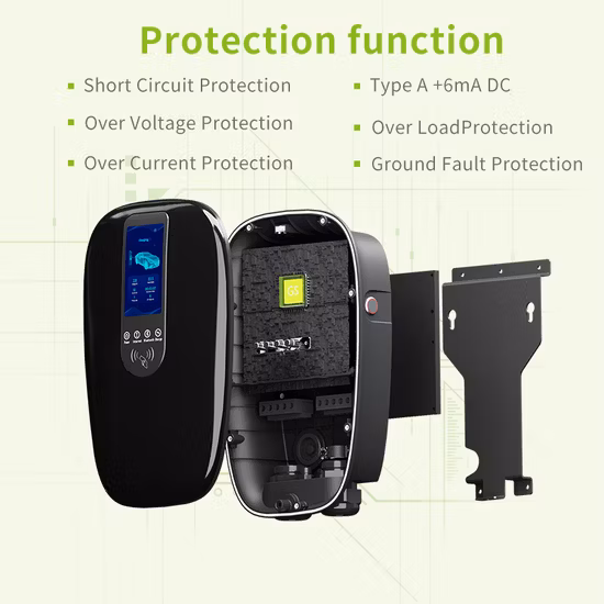 7kw 11kw 22kw 16A 4.5m 케이블 전기 자동차 충전 Wallbox EV 충전기가 포함된 소형 및 휴대용 EV 충전기